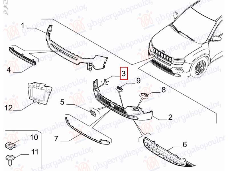 POKLOPAC KUKE PREDNJEG BRANIKA (O)