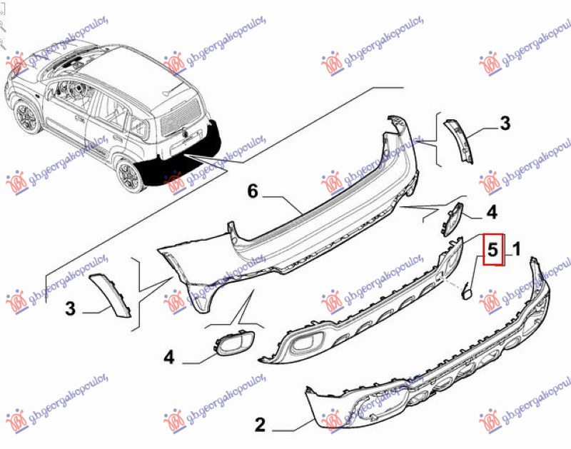 POKLOPAC KUKE ZADNJEG BRANIKA (CROSS) (O)