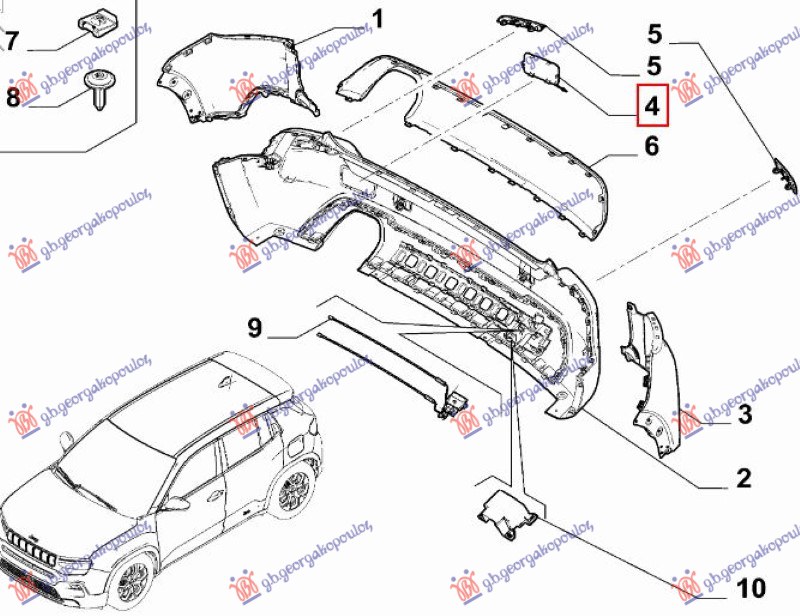 POKLOPAC KUKE ZADNJEG BRANIKA (O)