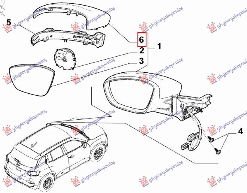 POKLOPAC RETROVIZORA (O)