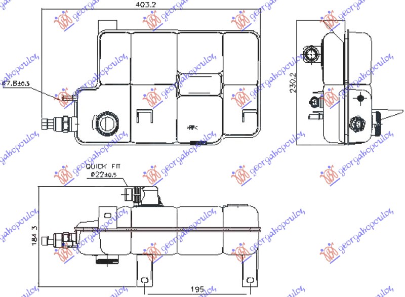 POSUDA ZA ANTIFRIZ 3.0L