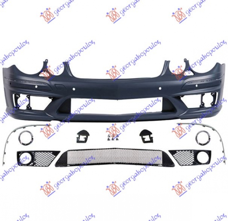 PREDNJI BRANIK E63 07-08 SENZOR/PRSKA.