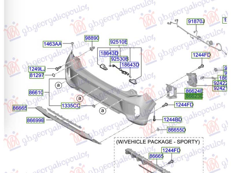 RESETKA ZADNJEG BRANIKA (MAGLENKA)