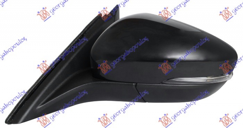 RETROVIZOR ELEKTRICNI SA GREJACEM PM (ELEKTRO-SKLOPIV) (MIGAVAC) (SVETLO) (10 PIN) (A KVALITET) (KONVEKSNO STAKLO)