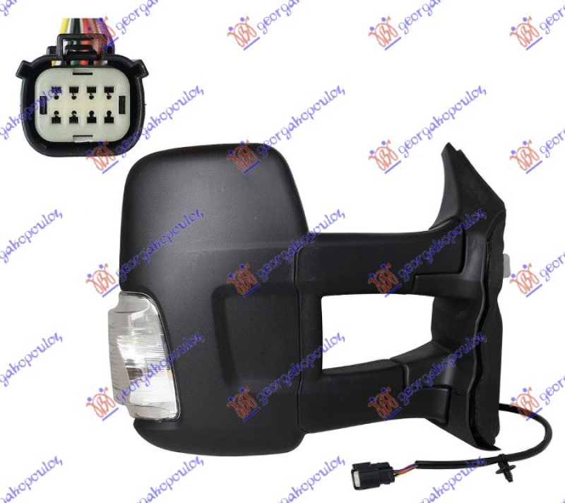 RETROVIZOR DUGI EL. MIG. 6P SVET.16W AKV