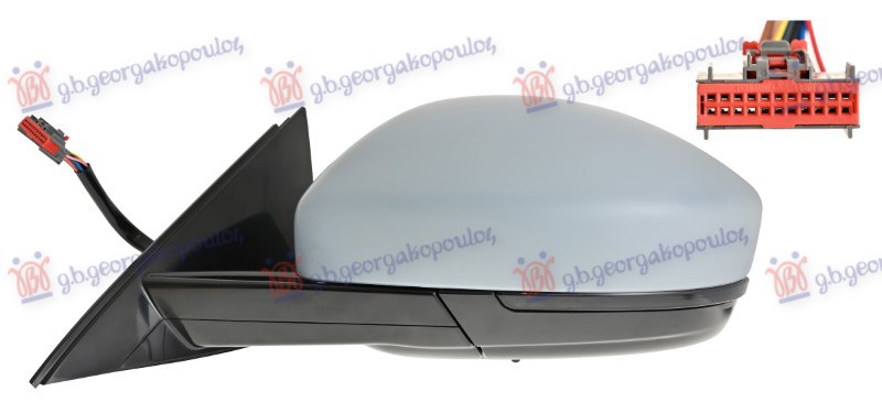 RETROVIZOR ELEK. SA GREJACEM PM (ELEKTRO-SKLOPIV) (BEZ SAMOZATAM) (SENZOR) (MIGAVAC) (SVETLO) (12 PIN) (A KVALITET)