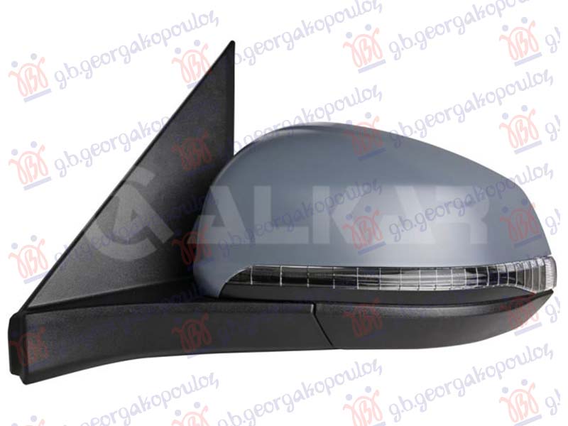 RETROVIZOR ELEKTRICNI PM (ELEKTRO-SKLOPIV) (MIGAVAC) (SVETLO) (9 PIN) (KONVEKSNO STAKLO)