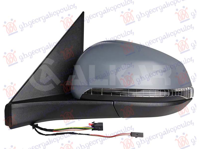 RETROVIZOR ELEKTRICNI PM (ELEKTRO-SKLOPIV) (MIGAVAC) (SVETLO) (MRTAV UGAO) (11 PIN) (KONVEKSNO STAKLO)