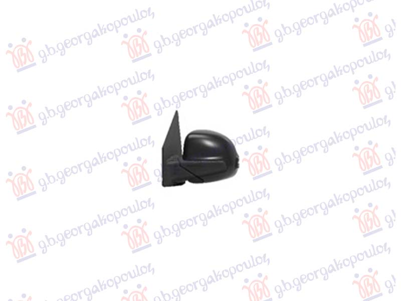 RETROVIZOR ELEKTRICNI SA GREJACEM CRNI (ELEKTRO-SKLOPIV) (MIGAVAC) (MRTAV UGAO) (10 PIN) (ASFERICNO STAKLO)