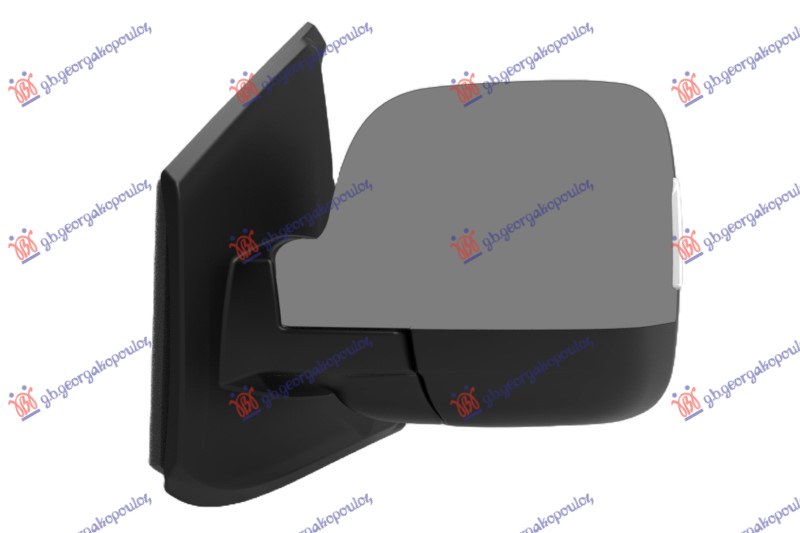 RETROVIZOR ELEKTRICNI SA GREJACEM (ELEKTRO-SKLOPIV) (MIGAVAC) (12 OTV/9 PIN) (ASFERICNO STAKLO)