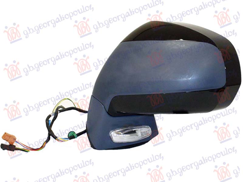 RETROVIZOR ELEKTRICNI SA GREJACEM (ELEKTRO-SKLOPIV) (MIGAVAC) (SVETLO) (KONVEKSNO STAKLO)