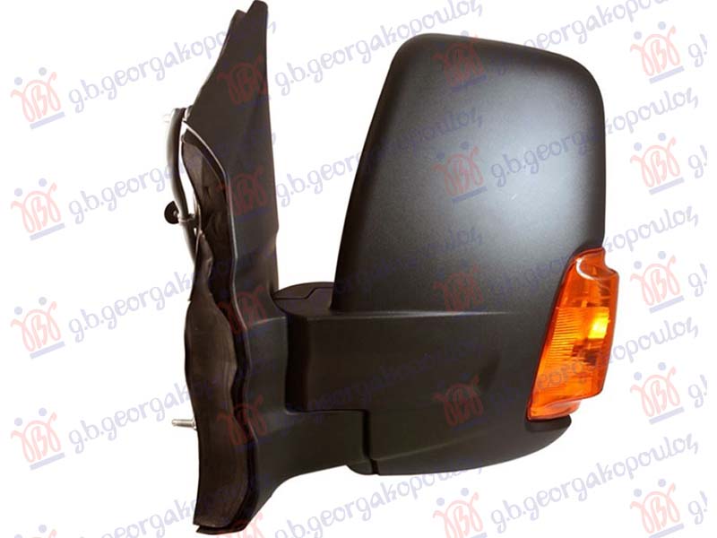 RETROVIZOR ELEKTRICNI SA GREJACEM KRATKI (ELEKTRO-SKLOPIV) (ZUTI MIGAVAC) (POZICIONO SVETLO 16W) (KONVEKSNO STAKLO)