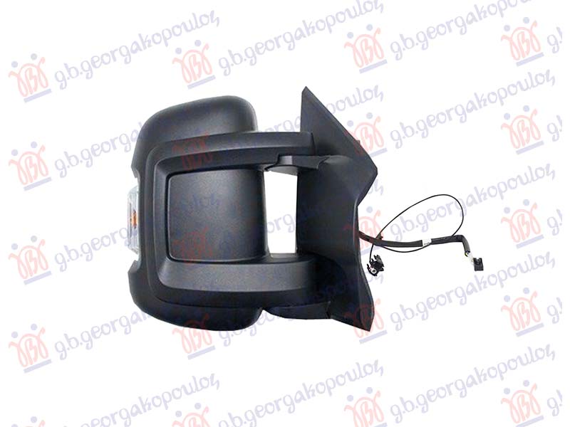 RETROVIZOR ELEKTRICNI SA GREJACEM (MIGAVAC) (ANTENA) (MRTAV UGAO) (POZICIONO SVETLO 16W) (10 PIN) (KONVEKSNO STAKLO)