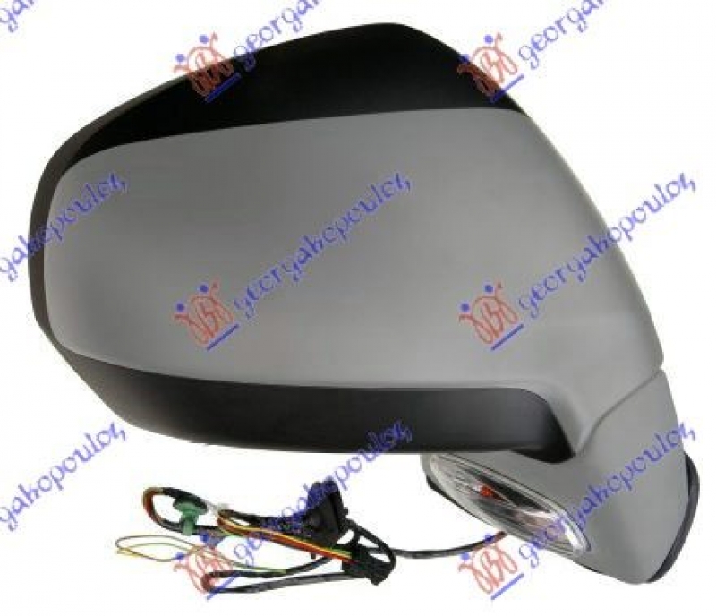 RETROVIZOR ELEKTRICNI SA GREJACEM (MIGAVAC) (SVETLO) (SENZOR) (KONVEKSNO STAKLO)