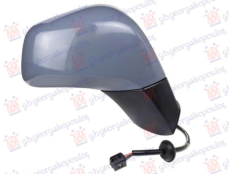 RETROVIZOR ELEKTRICNI SA GREJACEM PM (ELEKTRO-SKLOPIV) (CRNI NOSAC) (A KVALITET) (KONVEKSNO STAKLO)