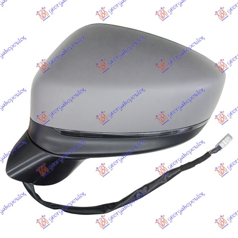 RETROVIZOR ELEKTRICNI SA GREJACEM PM (ELEKTRO-SKLOPIV) (MIGAVAC) (MRTAV UGAO) (ASFERICNO STAKLO)