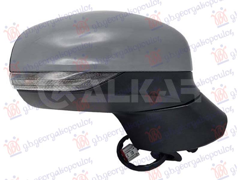 RETROVIZOR ELEKTRICNI SA GREJACEM PM (ELEKTRO-SKLOPIV) (MIGAVAC) (SVETLO) (10 PIN) (KONVEKSNO STAKLO)