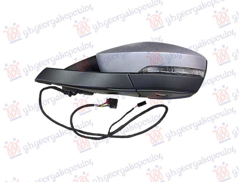 RETROVIZOR ELEKTRICNI SA GREJACEM PM (ELEKTRO-SKLOPIV) (MIGAVAC) (SVETLO) (MRTAV UGAO) (9+2 PIN) (KONVEKSNO)