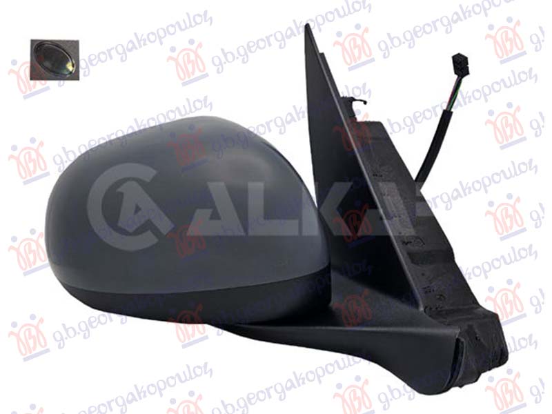 RETROVIZOR ELEKTRICNI SA GREJACEM PM (ELEKTRO-SKLOPIV) (SENZOR) (SVETLO) (KONVEKSNO STAKLO) (10 PIN)