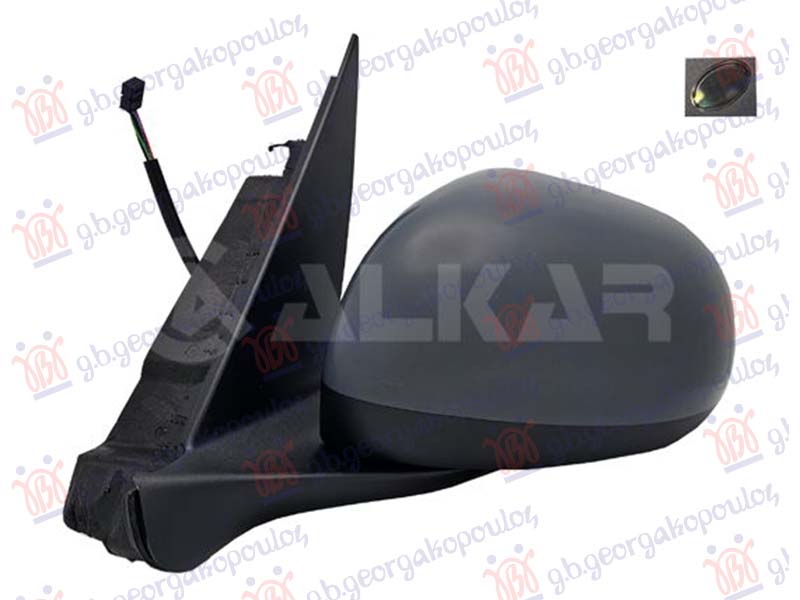 RETROVIZOR ELEKTRICNI SA GREJACEM PM (ELEKTRO-SKLOPIV) (SVETLO) (KONVEKSNO STAKLO) (8 PIN)