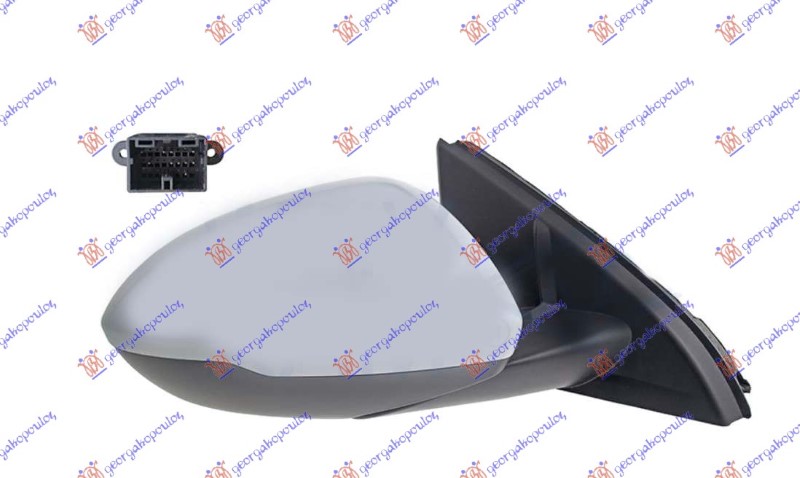 RETROVIZOR ELEKTRICNI SA GREJACEM PM (ELEKTRO-SKLOPIV) (SVETLO) (MEMORIJA) (13 PIN) (KONVEKSNO STAKLO)