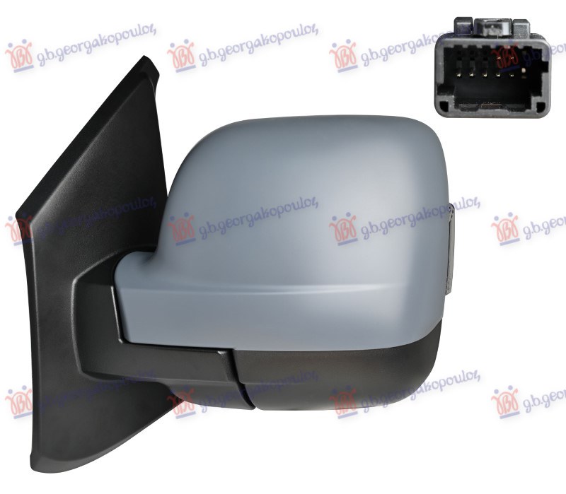 RETROVIZOR ELEKTRICNI SA GREJACEM PM (MIGAVAC) (12 OTV 7 PIN) (A KVALITET) (ASFERICNO STAKLO)