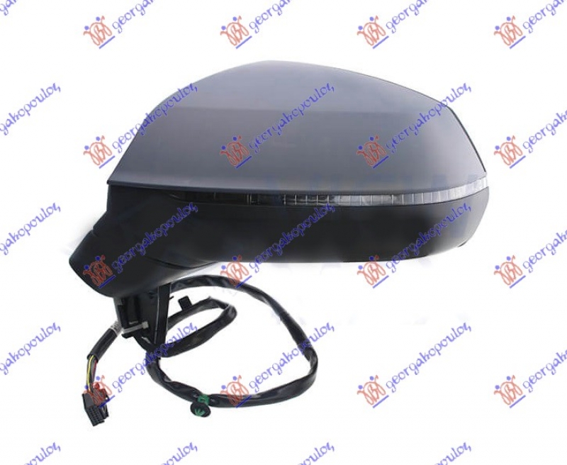 RETROVIZOR ELEKTRICNI SA GREJACEM PM (MIGAVAC) (8 PIN) (A KVALITET) (ASFERICNO STAKLO)