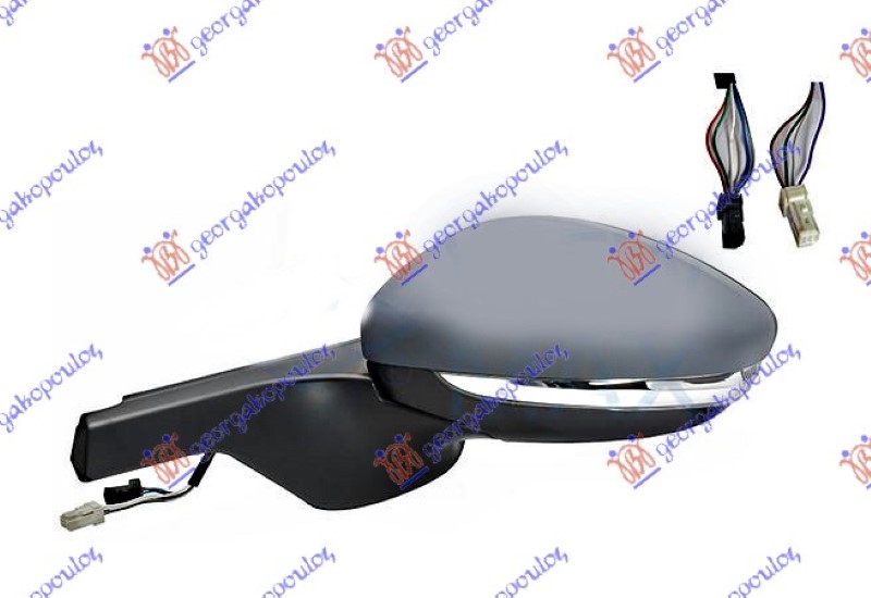 RETROVIZOR ELEKTRICNI SA GREJACEM PM (MIGAVAC) (MRTAV UGAO) (4+5 PIN) -18 (A KVALITET) (KONVEKSNO STAKLO)