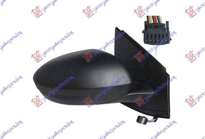 RETROVIZOR ELEKTRICNI SA GREJACEM (SENZOR) (7 PIN) (KONVEKSNO STAKLO)