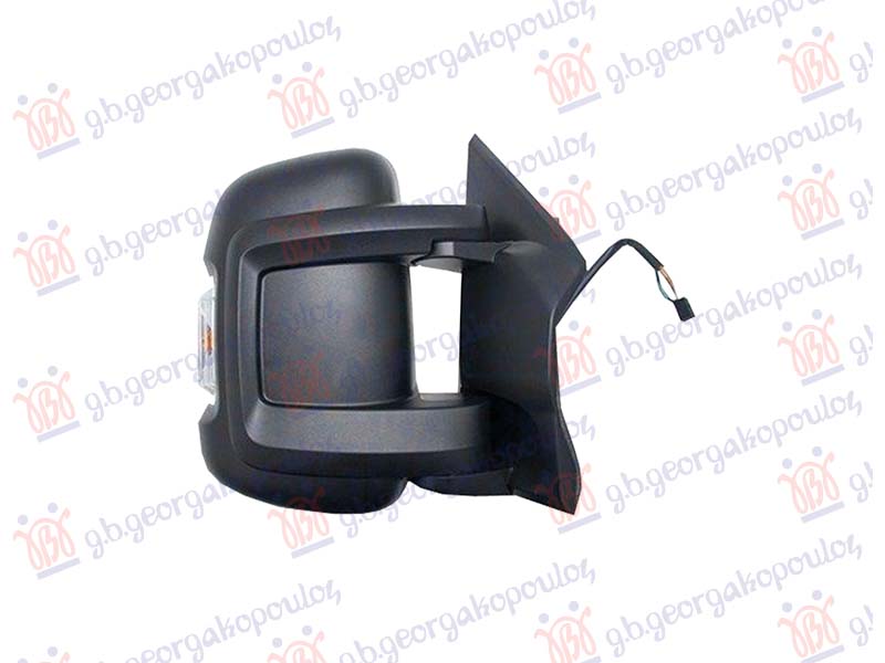 RETROVIZOR ELEKTRICNI SDA GREJACEM KRATKI (ELEKTRO-SKLOPIV) (MIGAVAC) (MRTAV UGAO) (POZICIONO SVETLO 16W) (12 PIN)