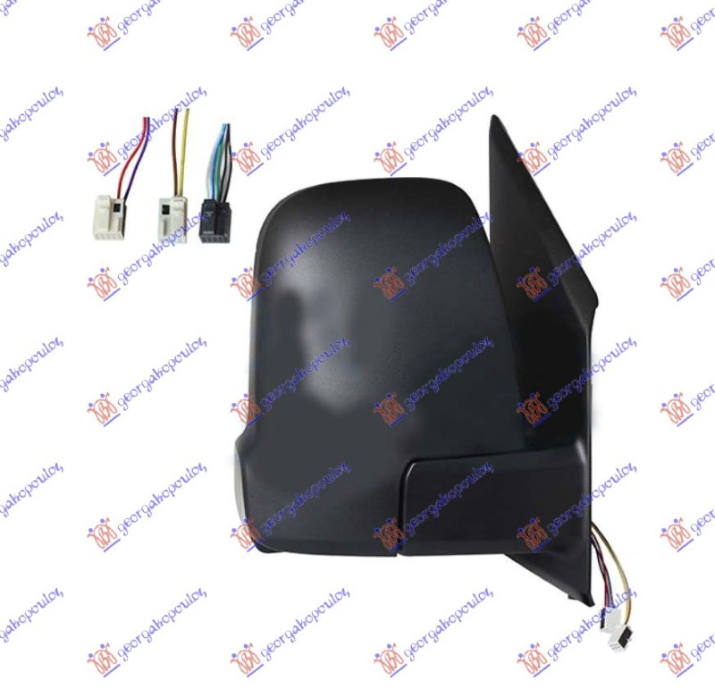 RETROVIZOR MALI ELEKTRICNI SA GREJACEM (ELEKTRO-SKLOPIV) (MIGAVAC) (5+2+2 PIN) (KONVEKSNO STAKLO)