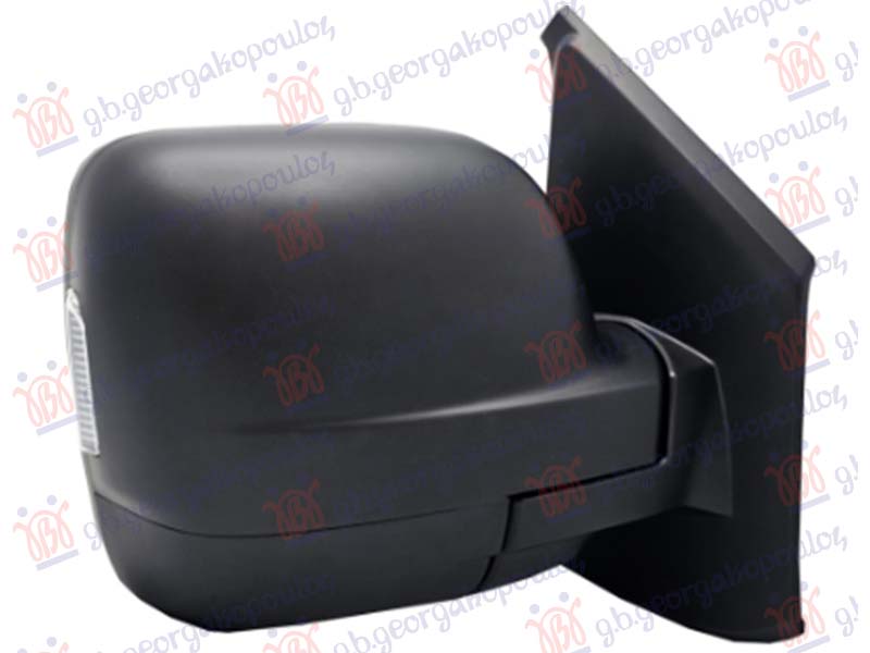 RETROVIZOR MEHANICKI SA SAJLOM CRNI (MIGAVAC) (2 PIN) (ASFERICNO STAKLO)