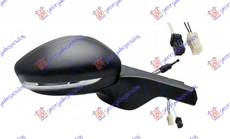 RETROVIZOR MEHANICKI SA SAJLOM (MIGAVAC) (SENZOR) (6+2 PIN) 18- (KONVEKSNO STAKLO)