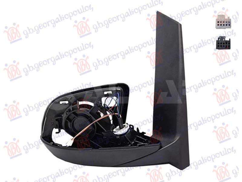 RETROVIZOR (SAMO KUCISTE) ELEKTRICNI SA GREJACEM (MRTAV UGAO) (10 PIN)