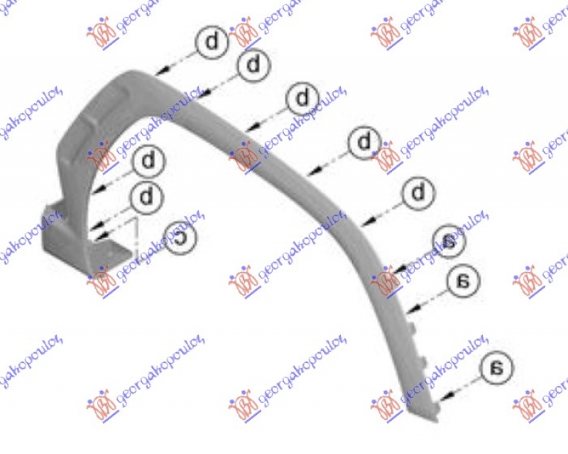 RUB PLASTICNI PREDNJEG BLATOBRANA (O)