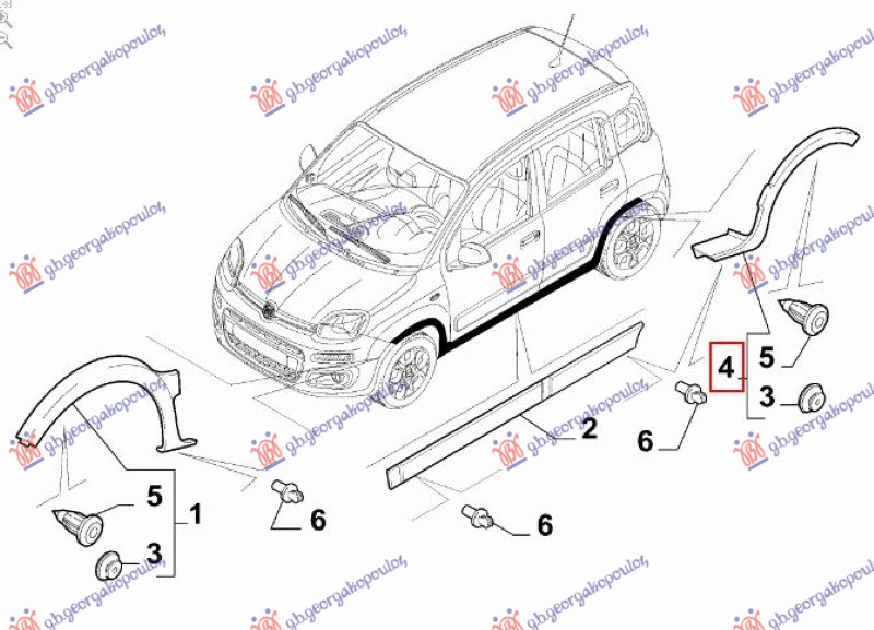 RUB PLASTICNI ZADNJEG BLATOBRANA (4X4/TREKKING) (O)