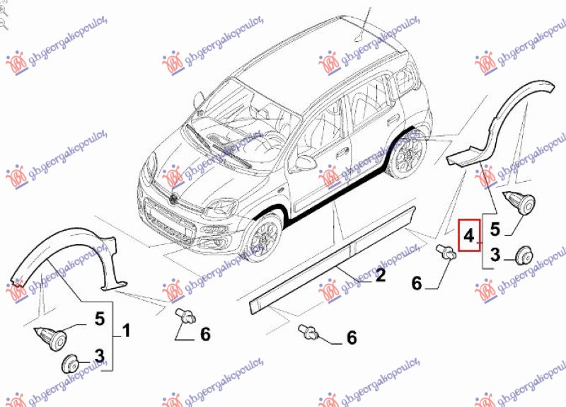 RUB PLASTICNI ZADNJEG BLATOBRANA (4X4/TREKKING) (O)