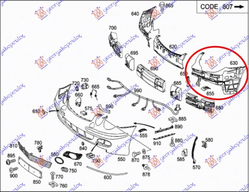 SINA PREDNJEG BRANIKA PLASTICNA 07-