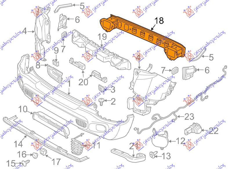 SINA ZADNEJG BRANIKA METALNA