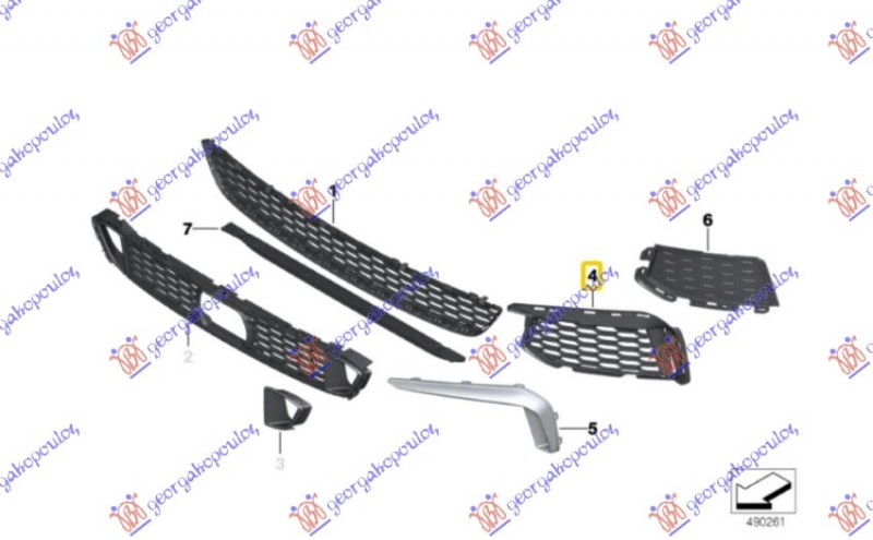 SINA ZADNJEG BRANIKA PLASTICNA (G30/SEDAN) (M-SPORT)