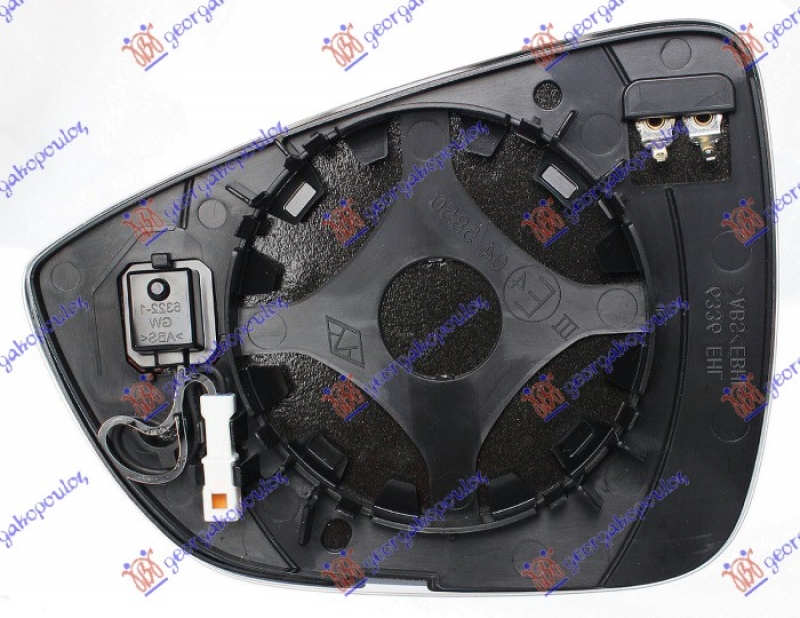 STAKLO RETROVIZORA SA GREJACEM (MRTAV UGAO) (KONVEKSNO)