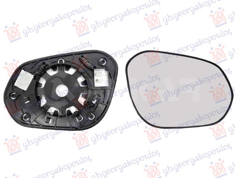 STAKLO RETROVIZORA SA GREJACEM (2 PIN) (KONVEKSNO)