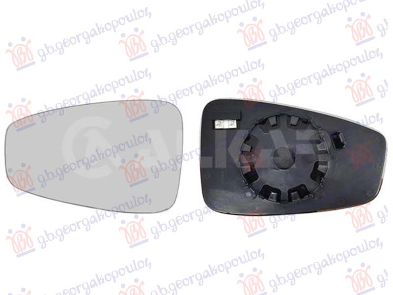 STAKLO RETROVIZORA SA GREJACEM (2 PIN) (KONVEKSNO)