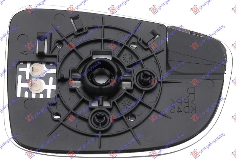STAKLO RETROVIZORA SA GREJACEM (ASFERICN