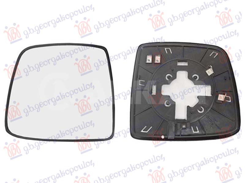 STAKLO RETROVIZORA SA GREJACEM (KONVEKSNO) (2 PIN)