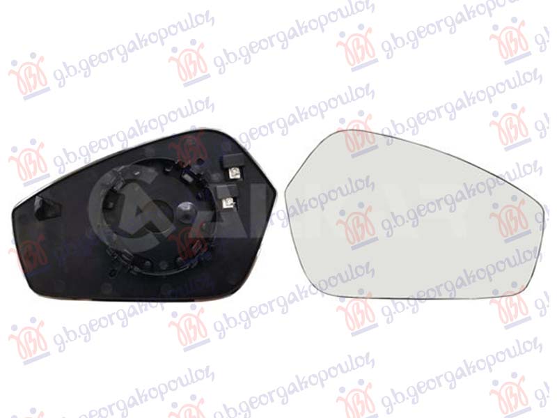 STAKLO RETROVIZORA SA GREJACEM (KONVEKSNO) (2 PIN)