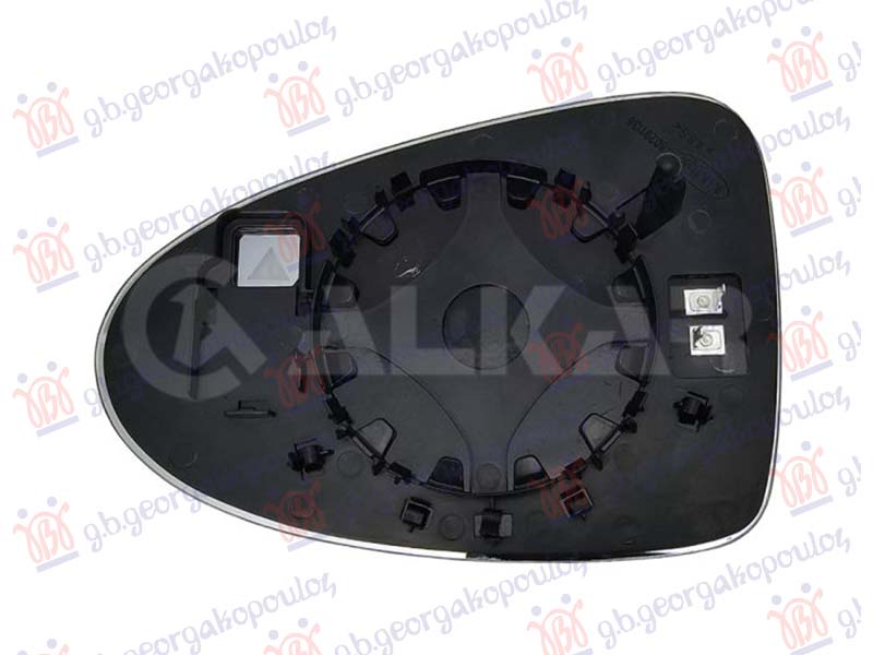 STAKLO RETROVIZORA SA GREJACEM (MRTAV UGAO) (2+2 PIN) (KONVEKSNO)