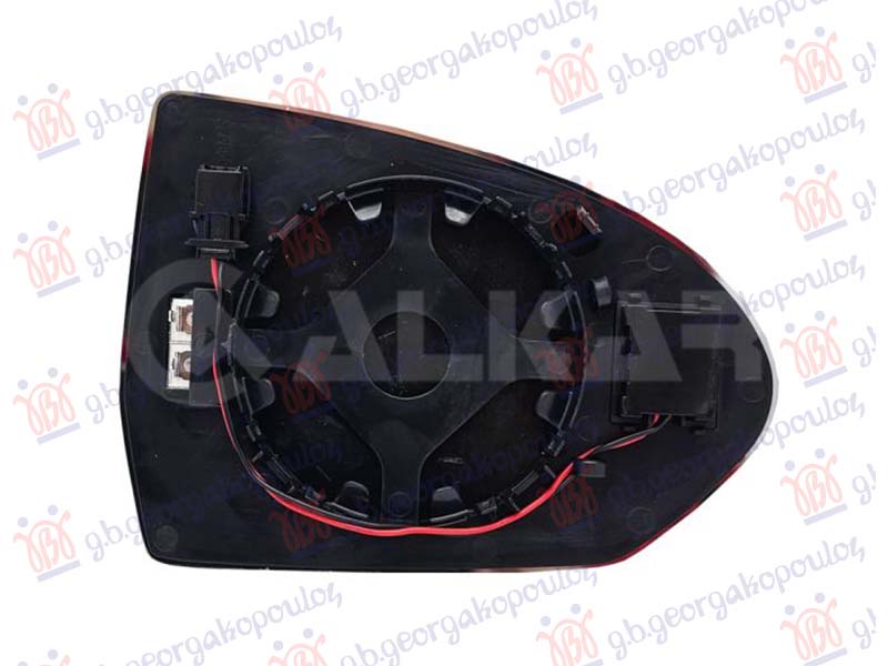 STAKLO RETROVIZORA SA GREJACEM (MRTAV UGAO) (2+2 PIN) (KONVEKSNO STAKLO)