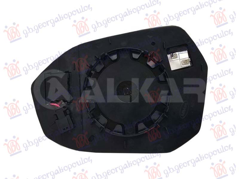 STAKLO RETROVIZORA SA GREJACEM (MRTAV UGAO) (4 PIN) (ASFERICNO)