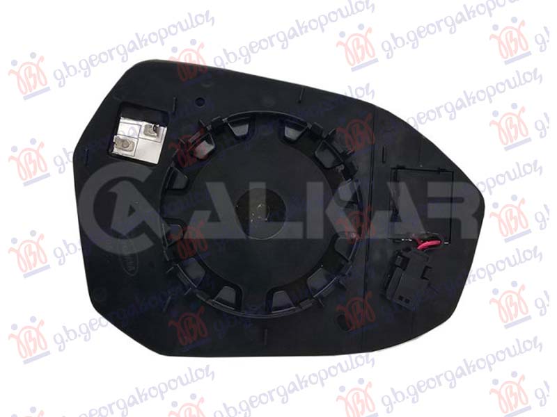 STAKLO RETROVIZORA SA GREJACEM (MRTAV UGAO) (4 PIN) (ASFERICNO)